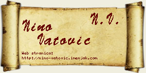 Nino Vatović vizit kartica
